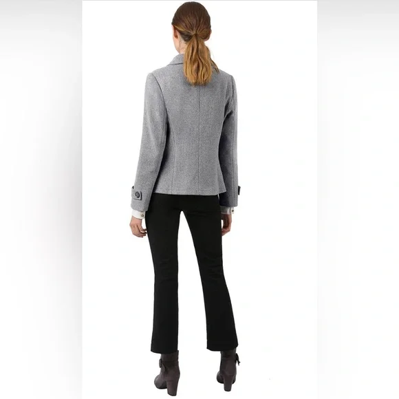 Grey Allegra K Women’s Double Breasted Pea Coat Size XL- never worn! - Picture 3 of 9